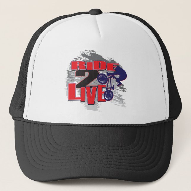 BMX Biker Ride to Live Trucker Hat (Front)