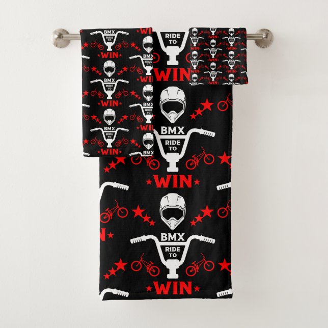 Bmx Bikers Freestyle Bath Towel Set (Insitu)