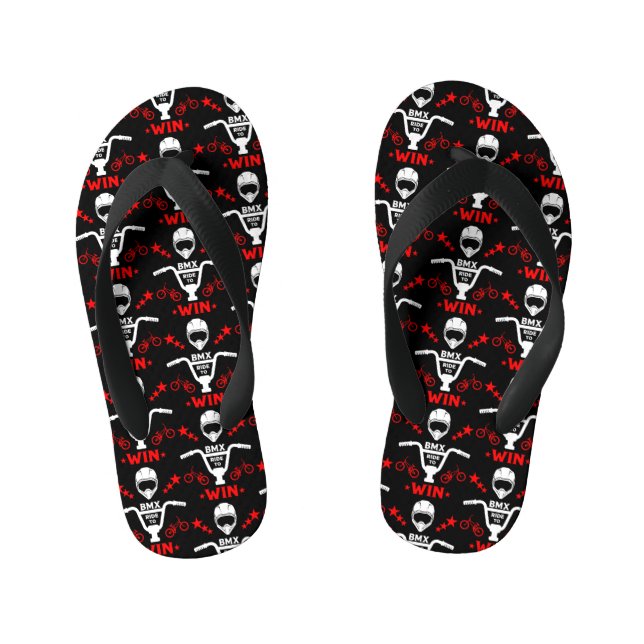 Bmx Bikers Freestyle Kid's Flip Flops (Footbed)