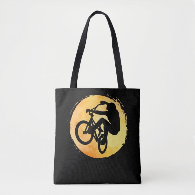 BMX Biking Racing Boys Freestyle Cycling Tote Bag (Front)