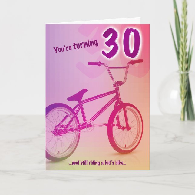 BMX Birthday Card - You're Turning 30 (Front)