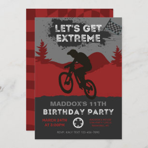 BMX Birthday Invitation   Bike Invitation