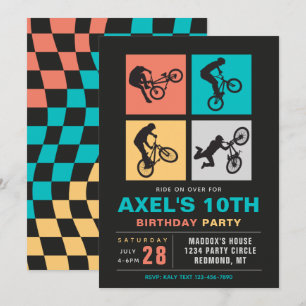 BMX Birthday Invitation   Bike Invitation
