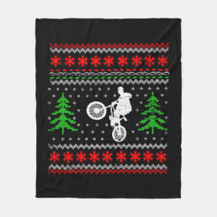 BMX Christmas Fleece Blanket