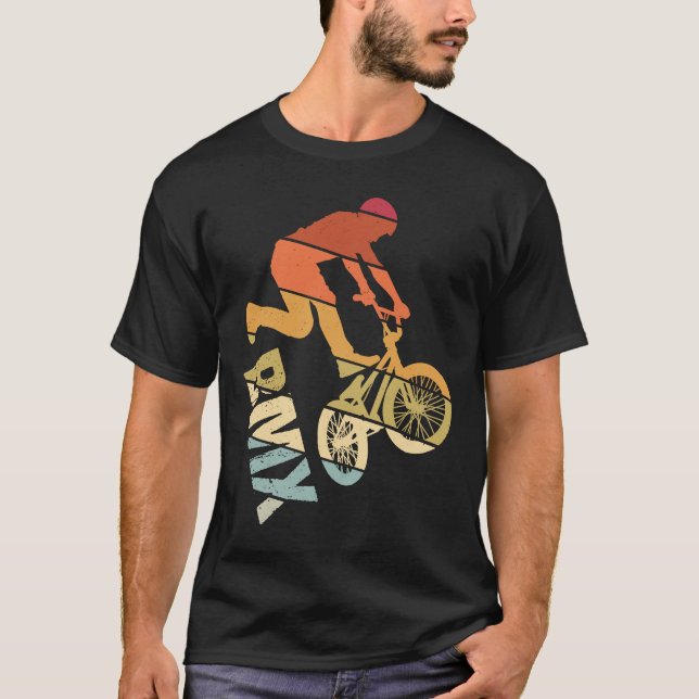 BMX colour bicycle fans bike biker BMX bicyclist v T-Shirt (Front)