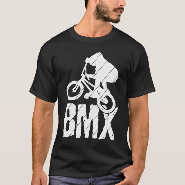 BMX colour bike fans bike  MTB biker retro BMX  4 T-Shirt (Front)