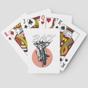 BMX  Cool Biker Retro Style Playing Cards