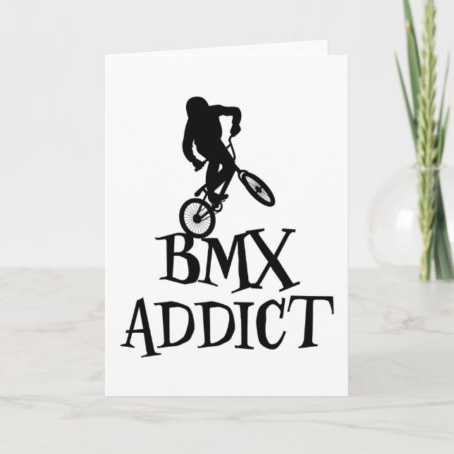Bmx Cycling Funny Saying Bike Slogan Biker Gift Card (Front)