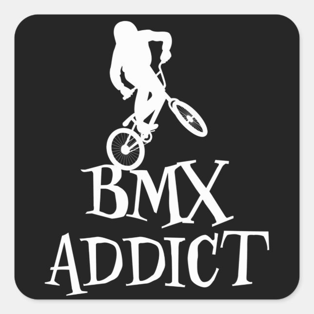 Bmx Cycling Funny Saying Bike Slogan Biker Gift Square Sticker (Front)