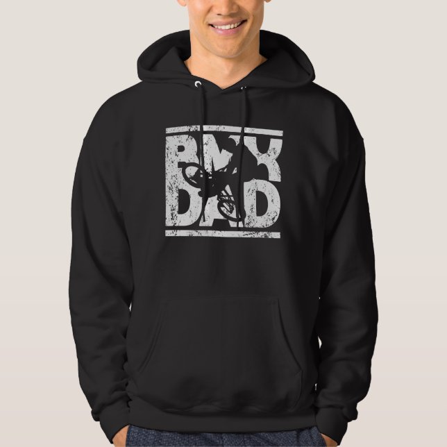 BMX dad bike rider extreme sport father day Hoodie (Front)
