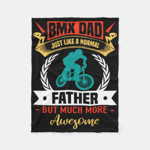Bmx Dad Cycling Cyclist Life Awesome Father Bicycl Fleece Blanket