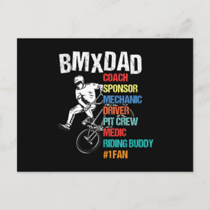 BMX Dad Father Extreme Sport Stunt Bicycle Gift Postcard