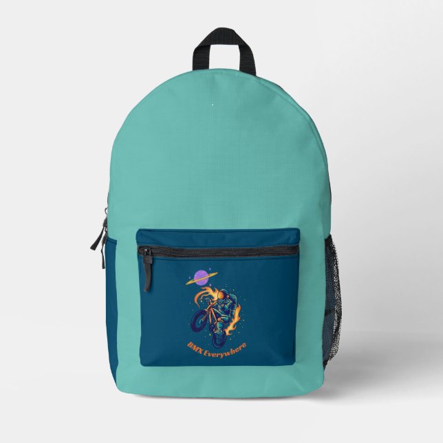 bmx everywhere printed backpack (Front)