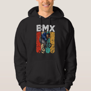 Bmx Extreme Sports Vintage Bear Bmx Rider Bicycle Hoodie