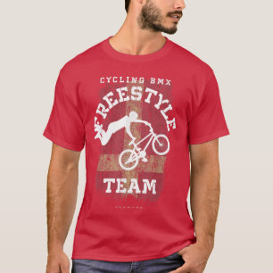 BMX Freestyle Bike Denmark Flag Biking Cycling BMX T-Shirt