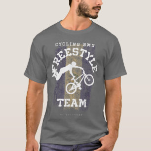 BMX Freestyle Bike El Salvador Flag Biking Cycling T-Shirt