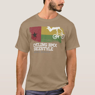 BMX Freestyle Bike Guinea Bissau Flag Biking Cycli T-Shirt