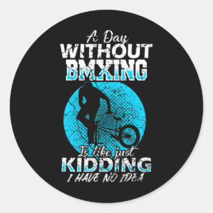 Bmx Freestyle Racing Love Bicycle Mountain Biking Classic Round Sticker