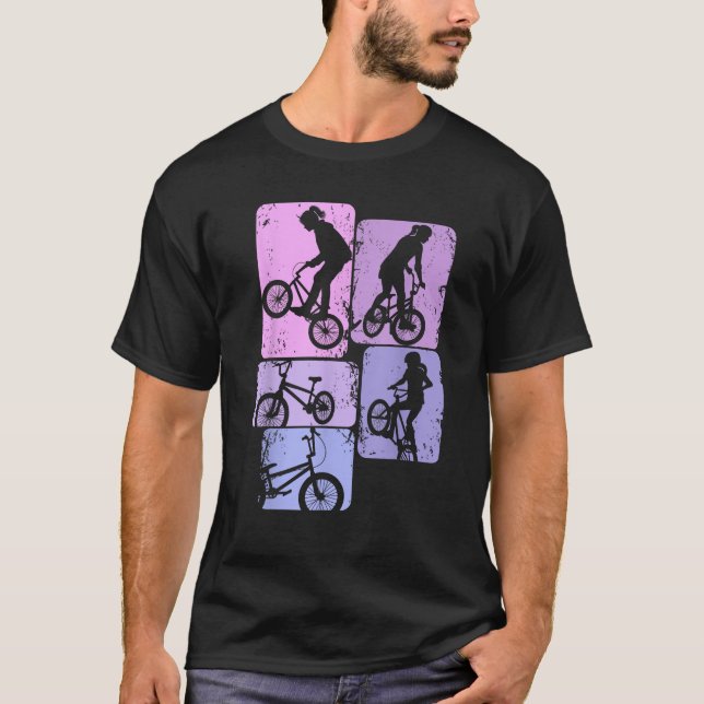 BMX Girl Bike Bicycle Stunt Racing Kids Girls  T-Shirt (Front)