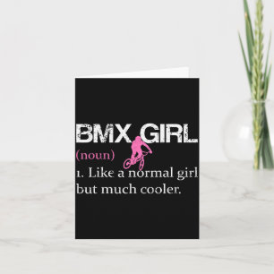 Bmx Girl Definition Funny Bmx Women Rider Cool Bik Card