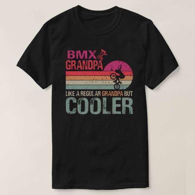 BMX Grandpa Like A Regular Grandpa But Cooler Vint T-Shirt (Design Front)