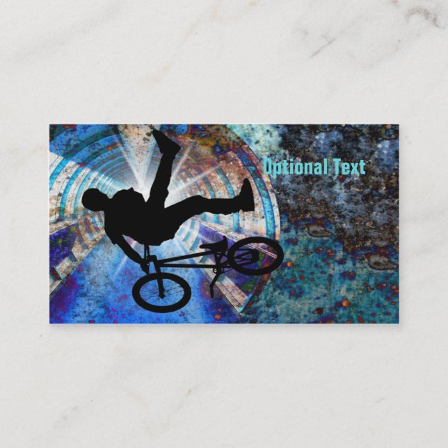 BMX in a Grunge Tunnel Business Card (Front)