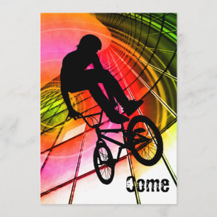 BMX in Lines and Circles Invitation