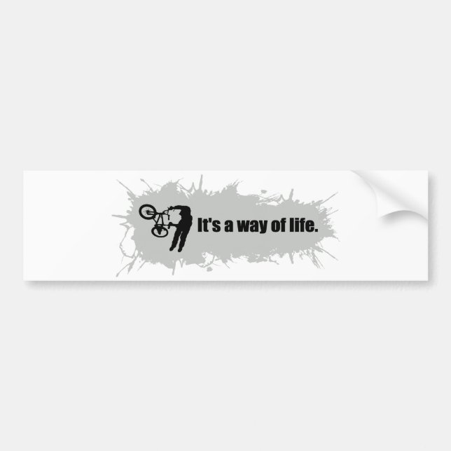 BMX is a Way of Life Bumper Sticker (Front)