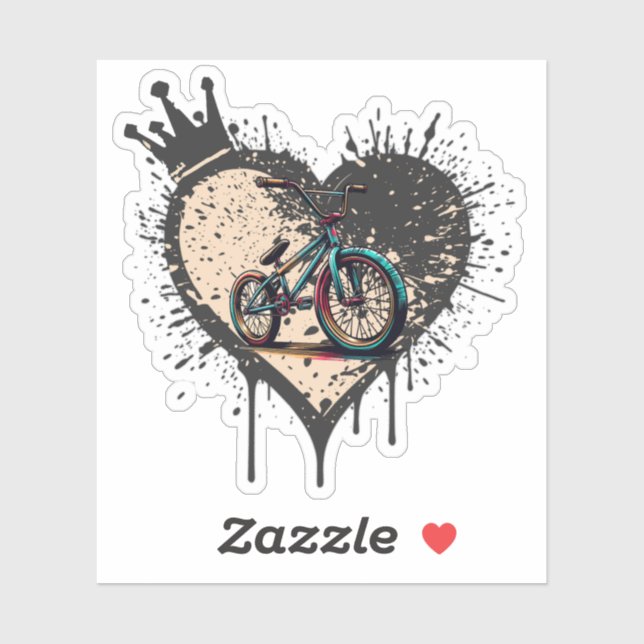 BMX Is My Love Custom-Cut Vinyl Sticker (Sheet)