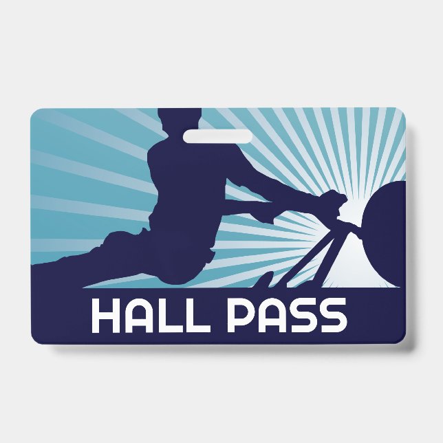 BMX Jump Teacher Hall Pass  ID Badge (Front)