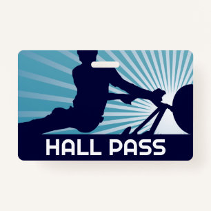BMX Jump Teacher Hall Pass ID Badge