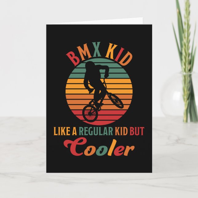 BMX Kid Like A Regular Kid But Cooler Bicycle Gift Card (Front)