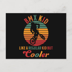 BMX Kid Like A Regular Kid But Cooler Bicycle Gift Postcard