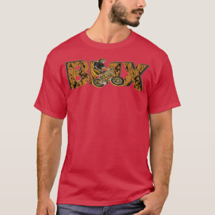 BMX lettering with skeleton cyclists T-Shirt