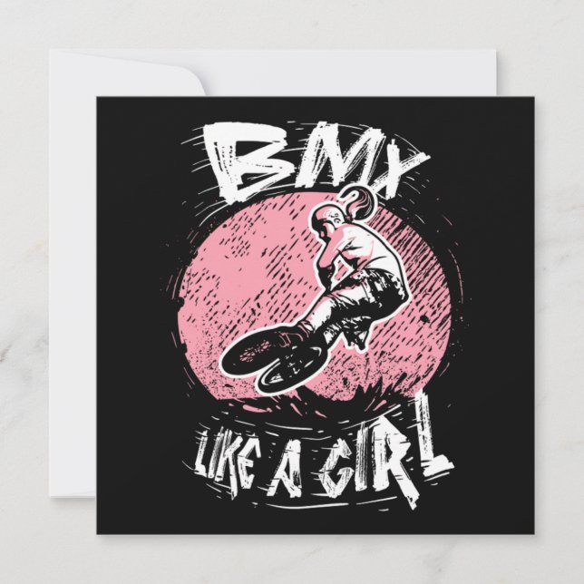 BMX Like A Girl Invitation (Front)