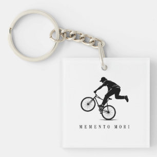 BMX Memento Mori Stoic Extreme Sports Silhouette Key Ring