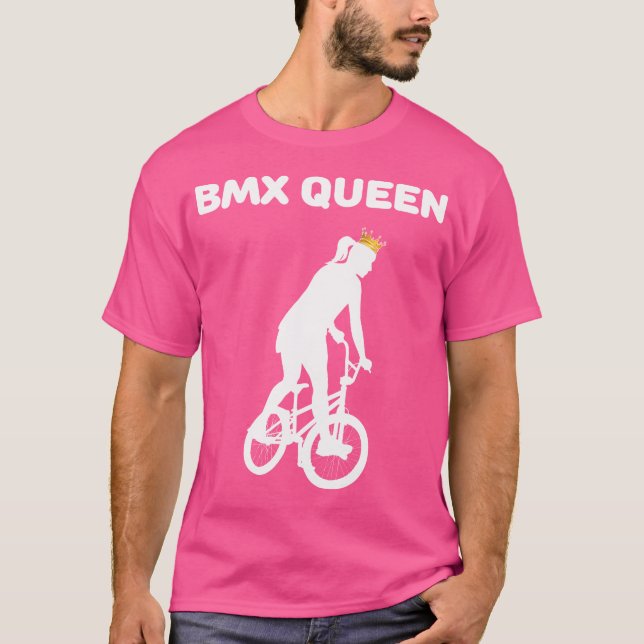 Bmx Queen Wo Bike Bmx Girls Bmx Biking T-Shirt (Front)