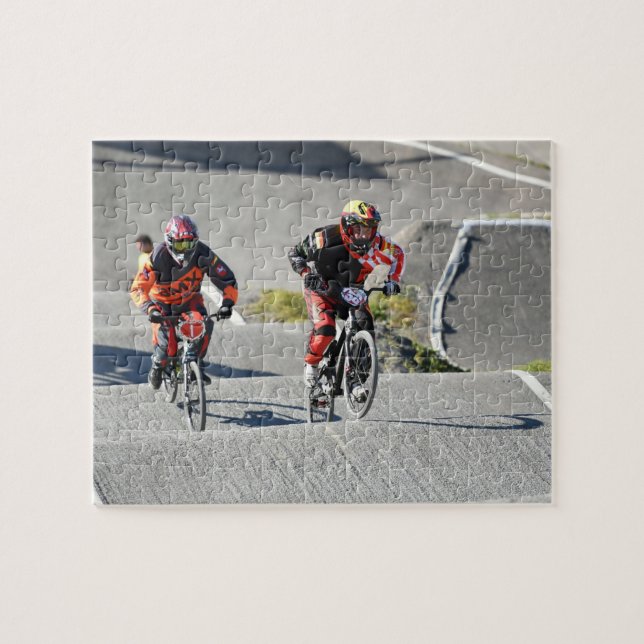 Bmx Race Action Cyclists Rad Bundesliga Bike Jigsaw Puzzle (Horizontal)