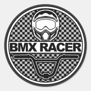 BMX racer Classic Round Sticker
