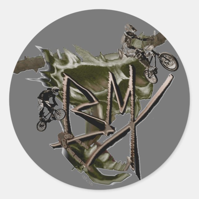BMX racing sticker 1 (Front)