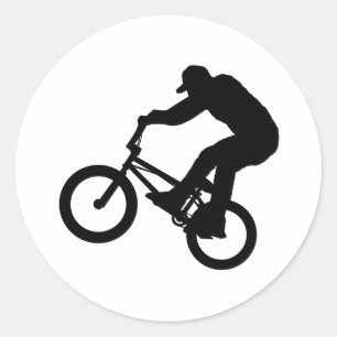 BMX Rider Classic Round Sticker