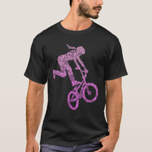 BMX Rider Girl Bike Bicycle Stunt Racing Kids Girl T-Shirt