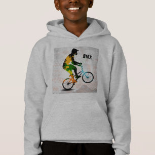 BMX Rider in Abstract Paint Splatters SQ WITH TEXT
