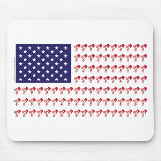 BMX Rider - Patriotic American Flag+ Mouse Mat