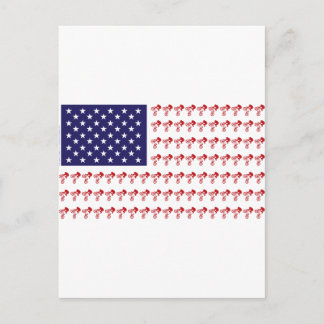 BMX Rider - Patriotic American Flag+ Postcard