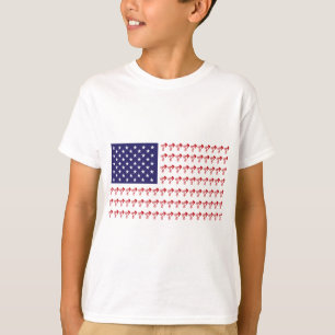 BMX Rider - Patriotic American Flag+ T-Shirt