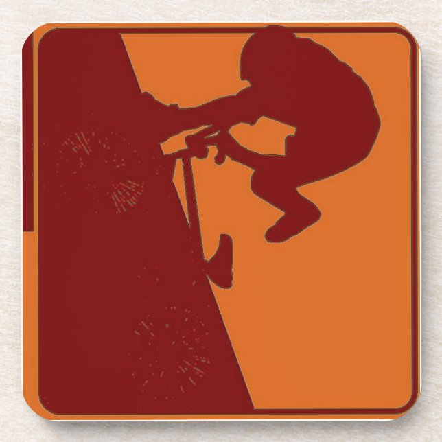 BMX Rider Pop Art Coaster (Front)