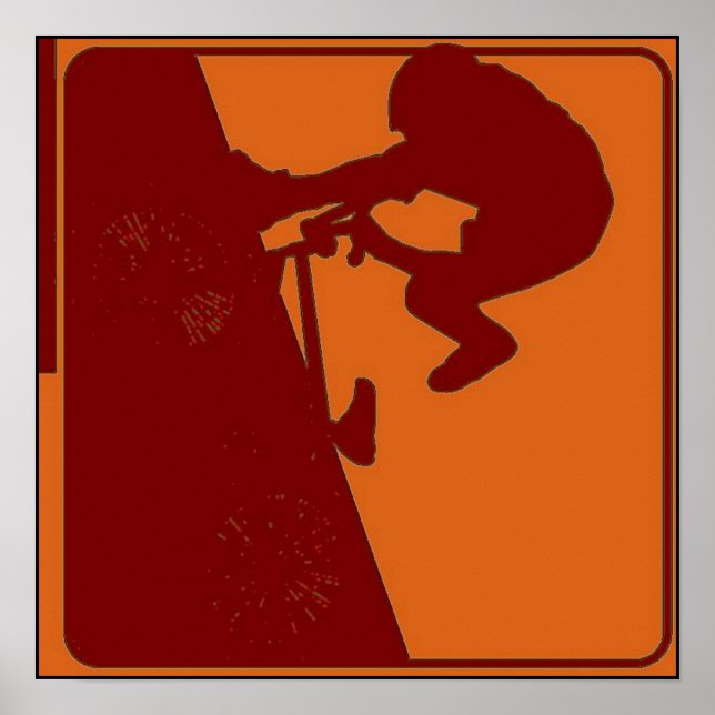 BMX Rider Pop Art Poster (Front)