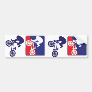 BMX Rider - Red White and Blue Bumper Sticker