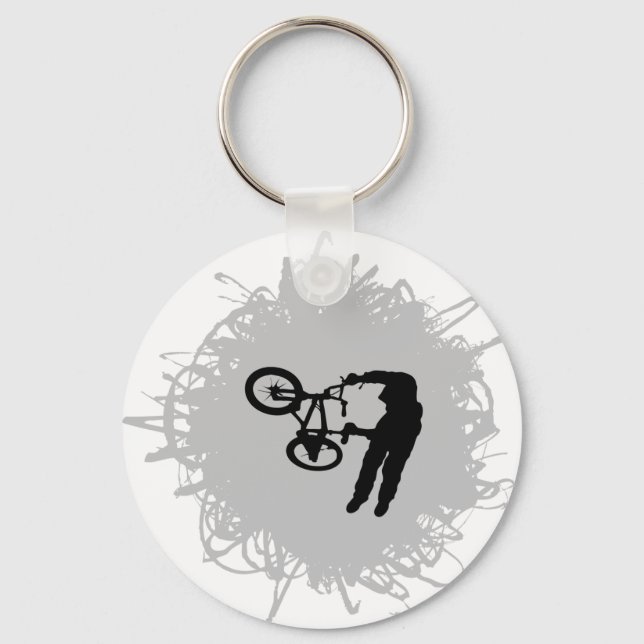 BMX Scribble Style Key Ring (Front)